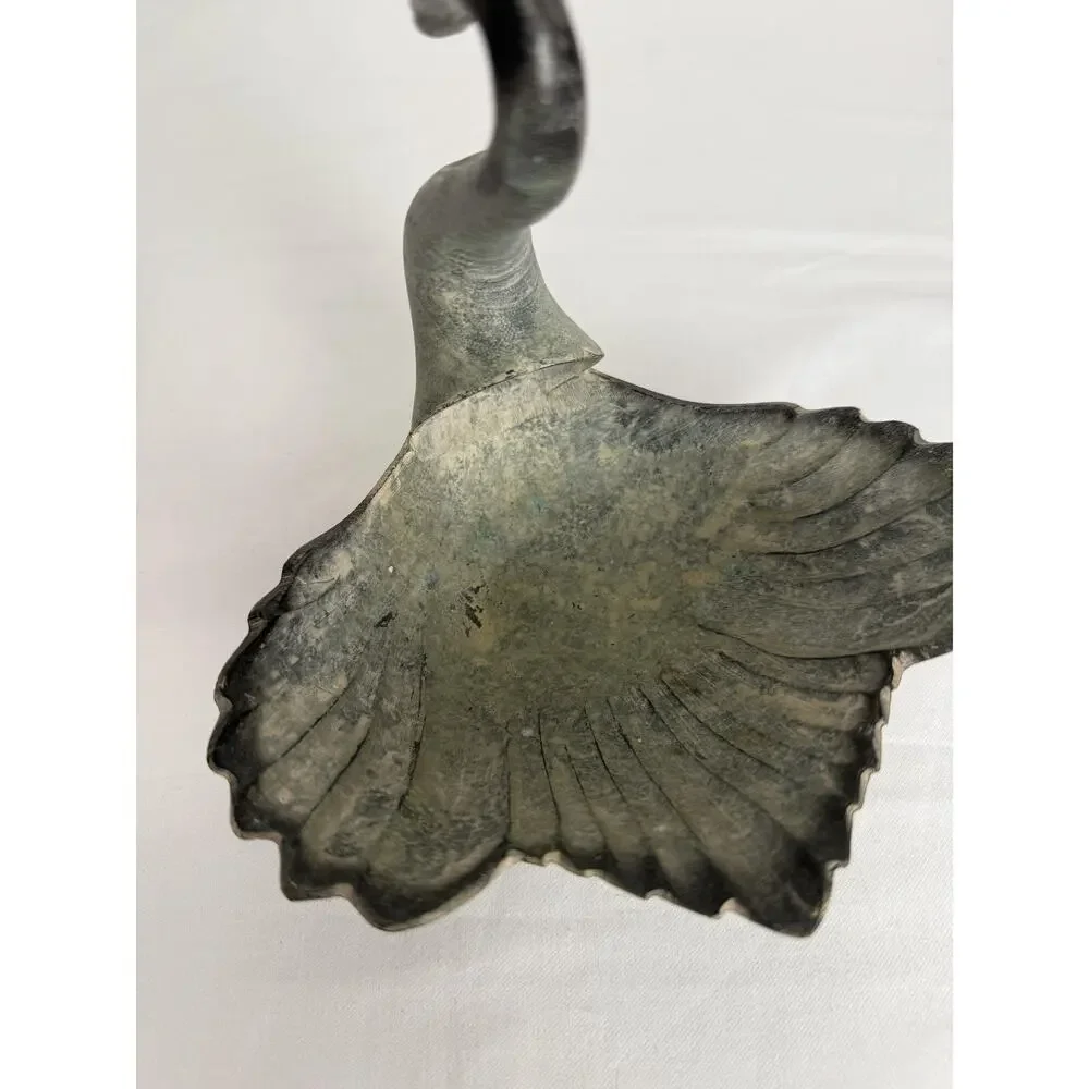 Vintage World Market Swan Metal Trinket Candy Dish Decorative Bowl
